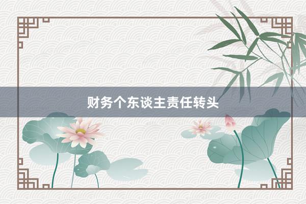财务个东谈主责任转头